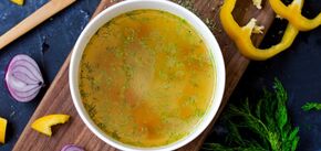 Light and dietary soup without roasting: a recipe for a lunch dish