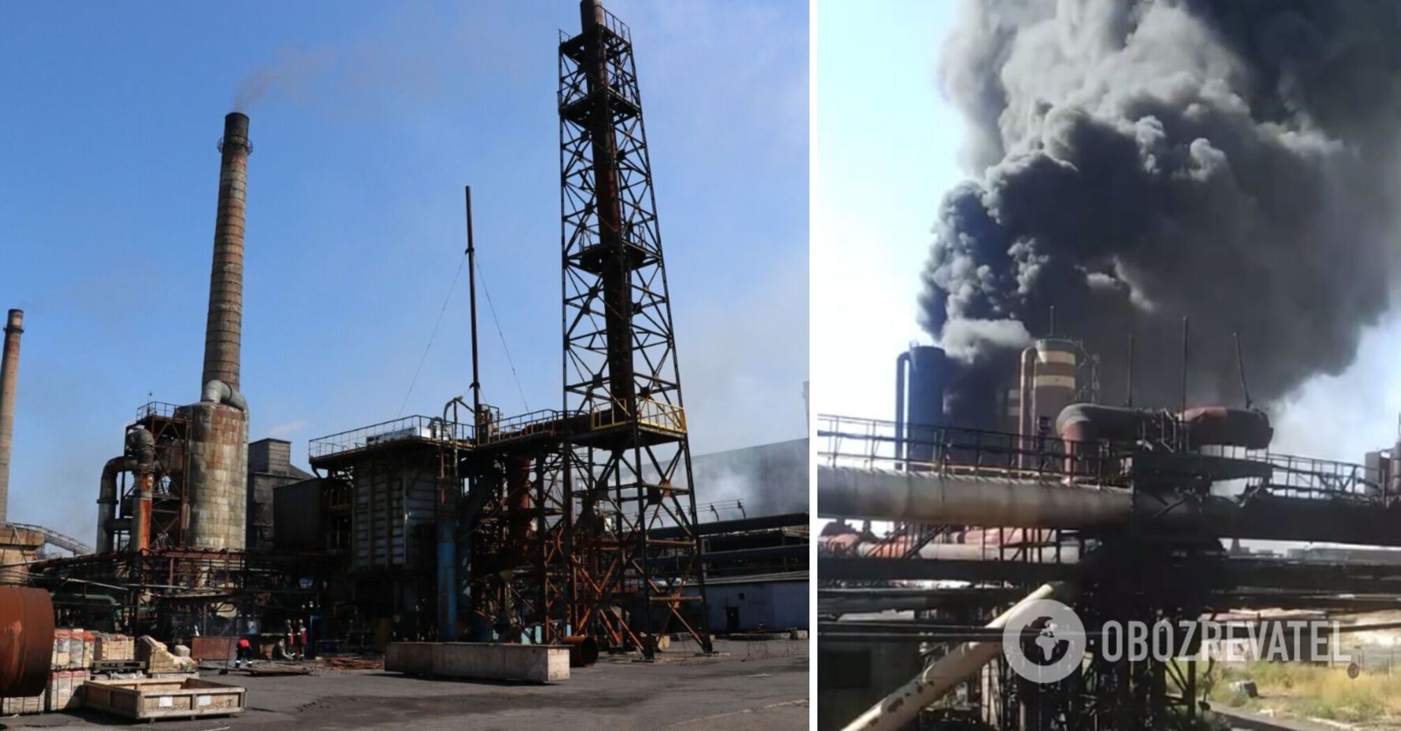 Russian occupation forces attack a plant in Donbas