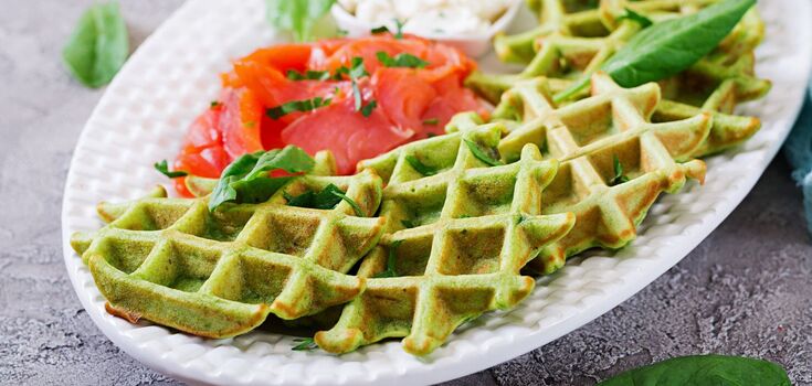 Homemade zucchini waffles