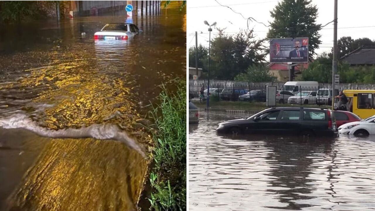 Ulice zamieniły się w rzeki, zalane wejścia: Lwów nawiedziła potężna ulewa. Wideo