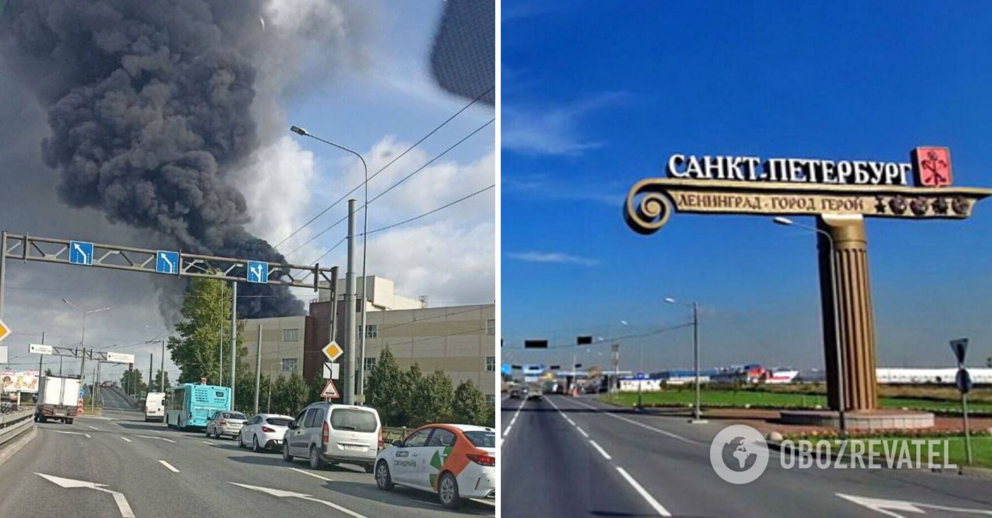 A powerful fire broke out in St. Petersburg near an oil depot: explosions were heard earlier. Video