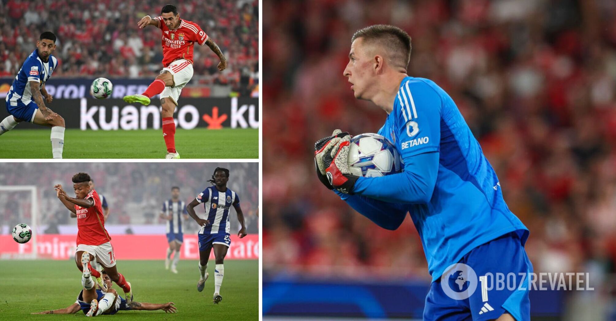 Ukrainian Trubin among the top-2 best players of the Portuguese El Clasico: he helped Benfica win. Video