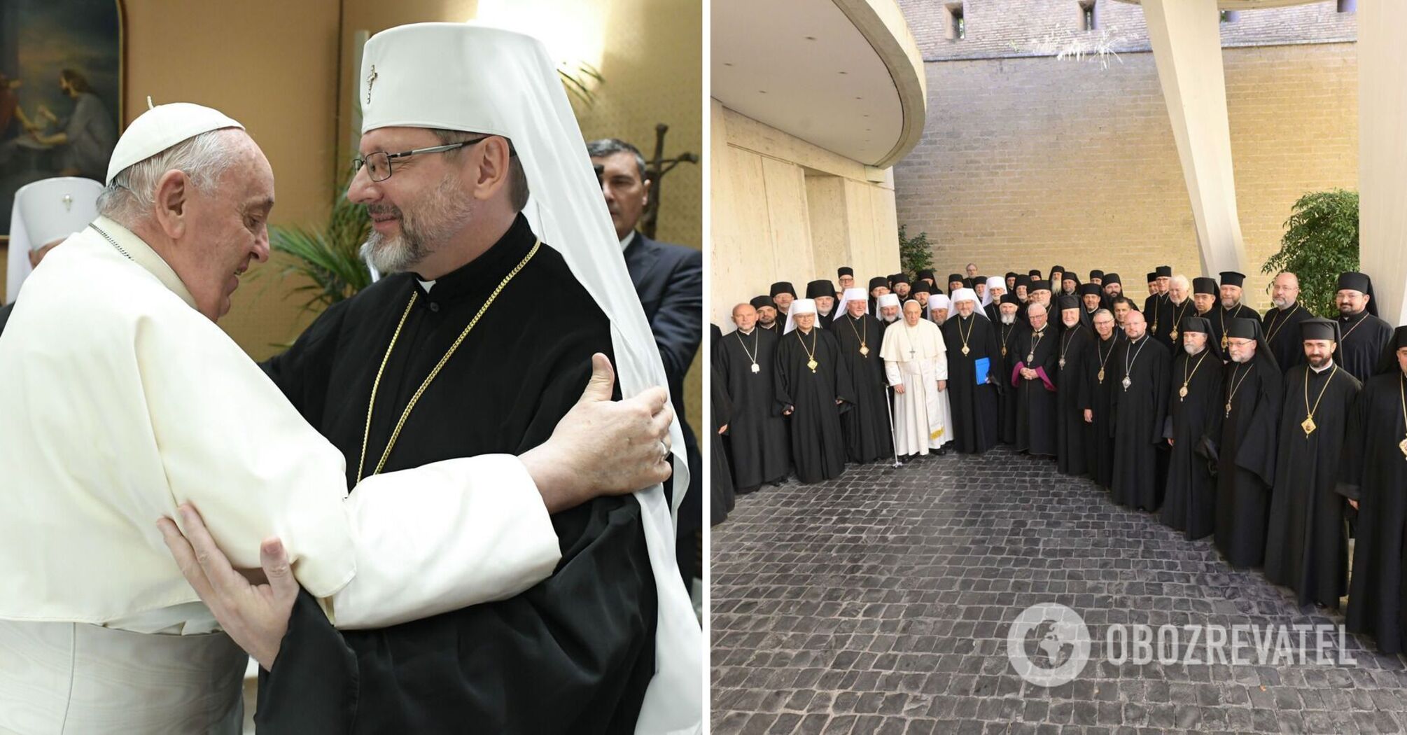 "Certain statements of yours are painful for the Ukrainian people": the bishops of the UGCC visited the Pope in the Vatican. Photo