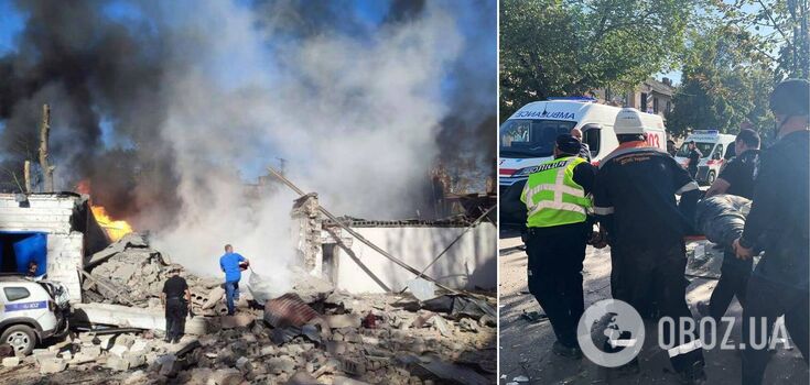 The police administrative building in Kryvyi Rih was hit: one person killed, 59 injured. Photo
