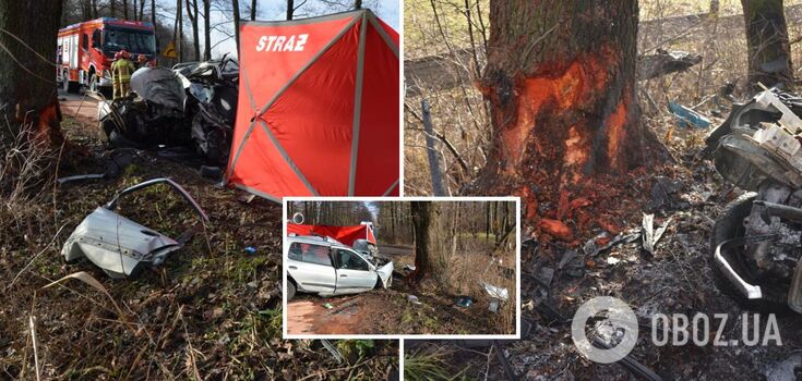 In Poland there was a road accident involving two Audi, killed three Ukrainians. Photo