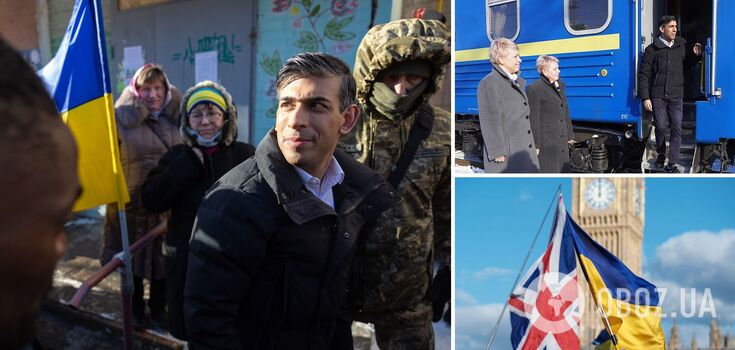 "Ukrainians, Britain is with you!" Rishi Sunak arrived for a visit to Kyiv and will announce a new package of assistance to Ukraine