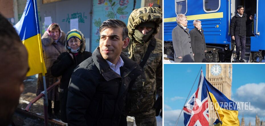 'Ukraińcy, Wielka Brytania jest z wami!' Rishi Sunak przybył z wizytą do Kijowa i ogłosi nowy pakiet pomocy dla Ukrainy