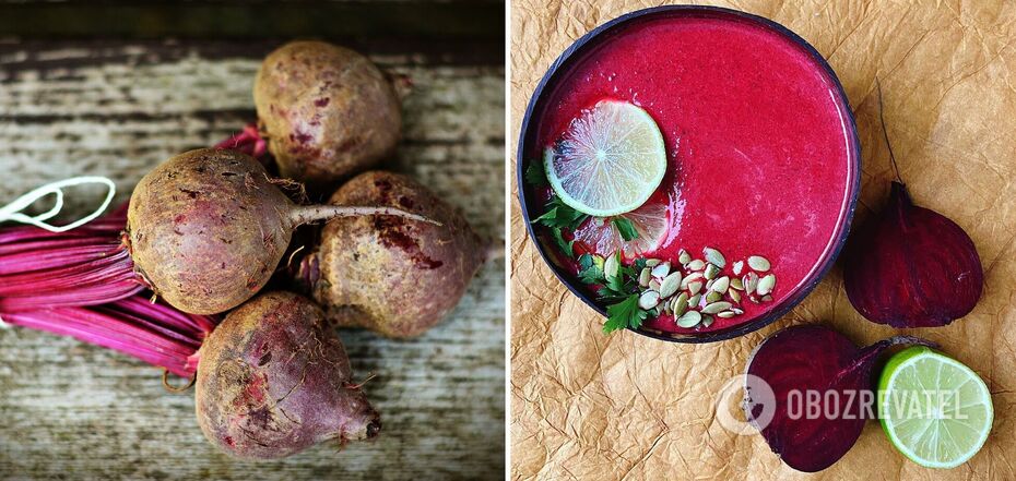 Healthy beetroot soup