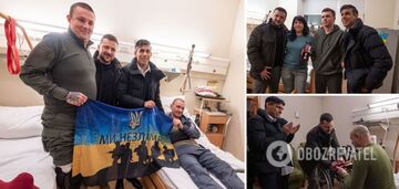 Zelenskyy and Sunak visited Ukrainian military in a Kyiv medical center. Photos