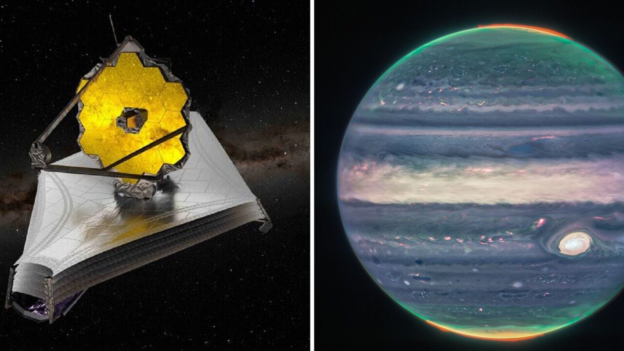 James Webb telescope captures color photos of Jupiter: you can see polar lights and a giant storm