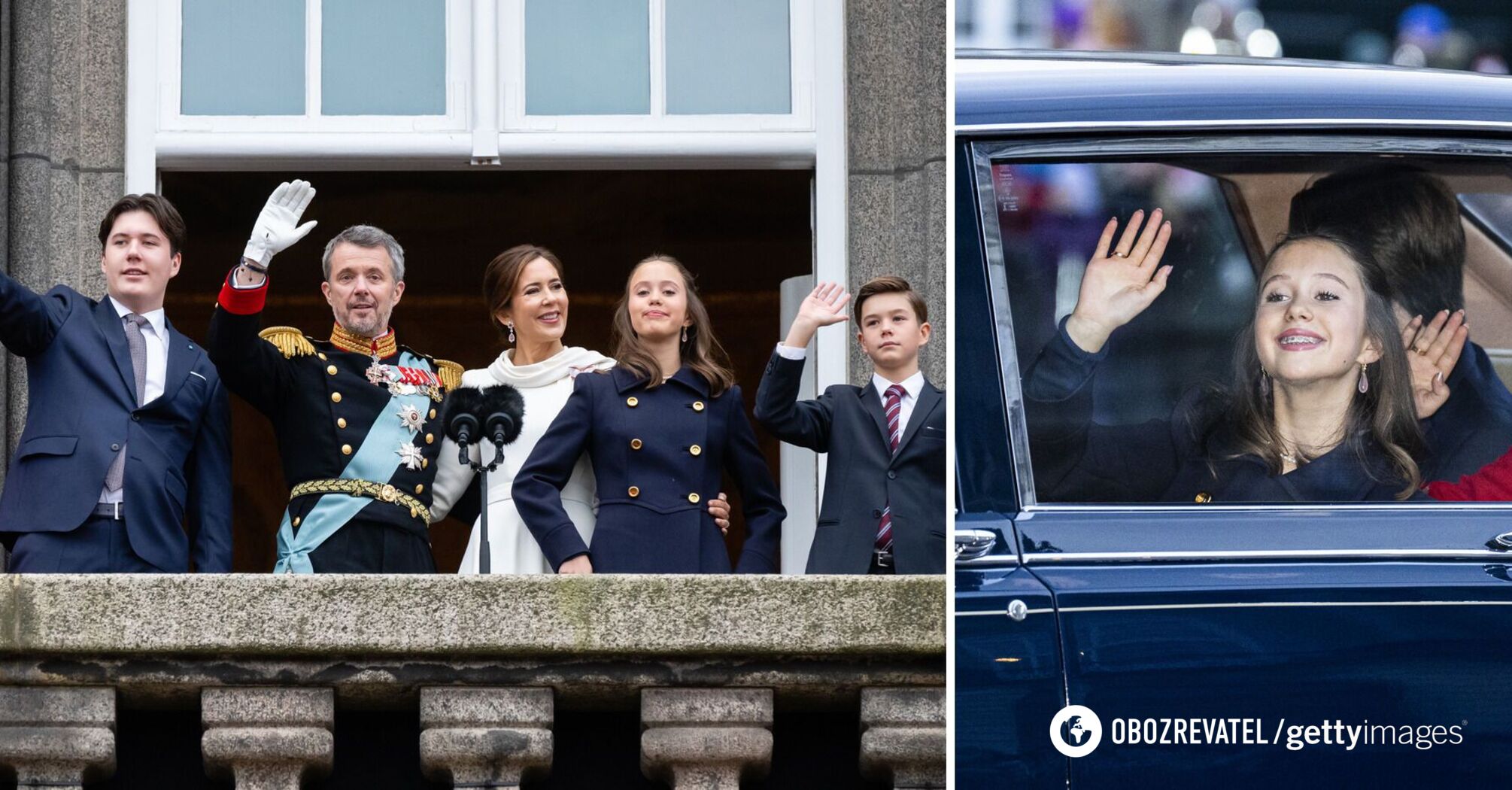 Louis in a skirt. Princess Josephine, 13, stole all the attention at the ceremony of proclaiming Frederick X King of Denmark