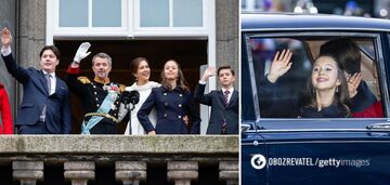 Louis in a skirt. Princess Josephine, 13, stole all the attention at the ceremony of proclaiming Frederick X King of Denmark