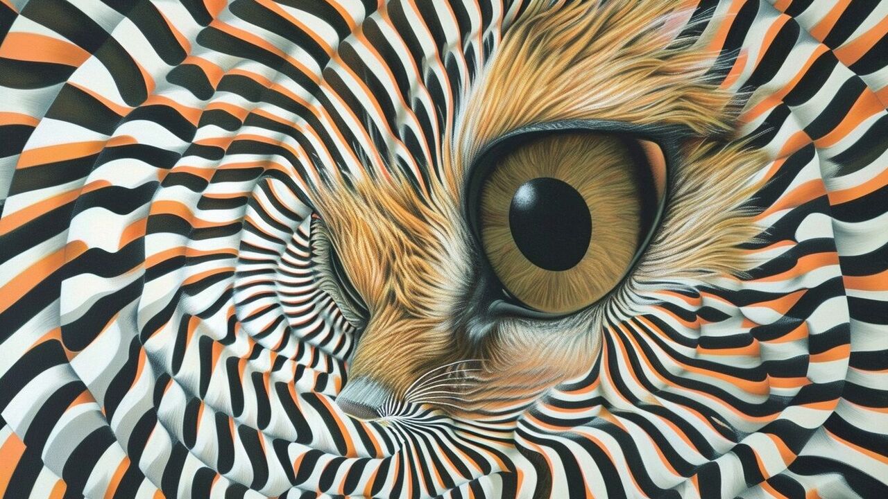 A complex optical illusion for the most attentive: find where the animal is hiding