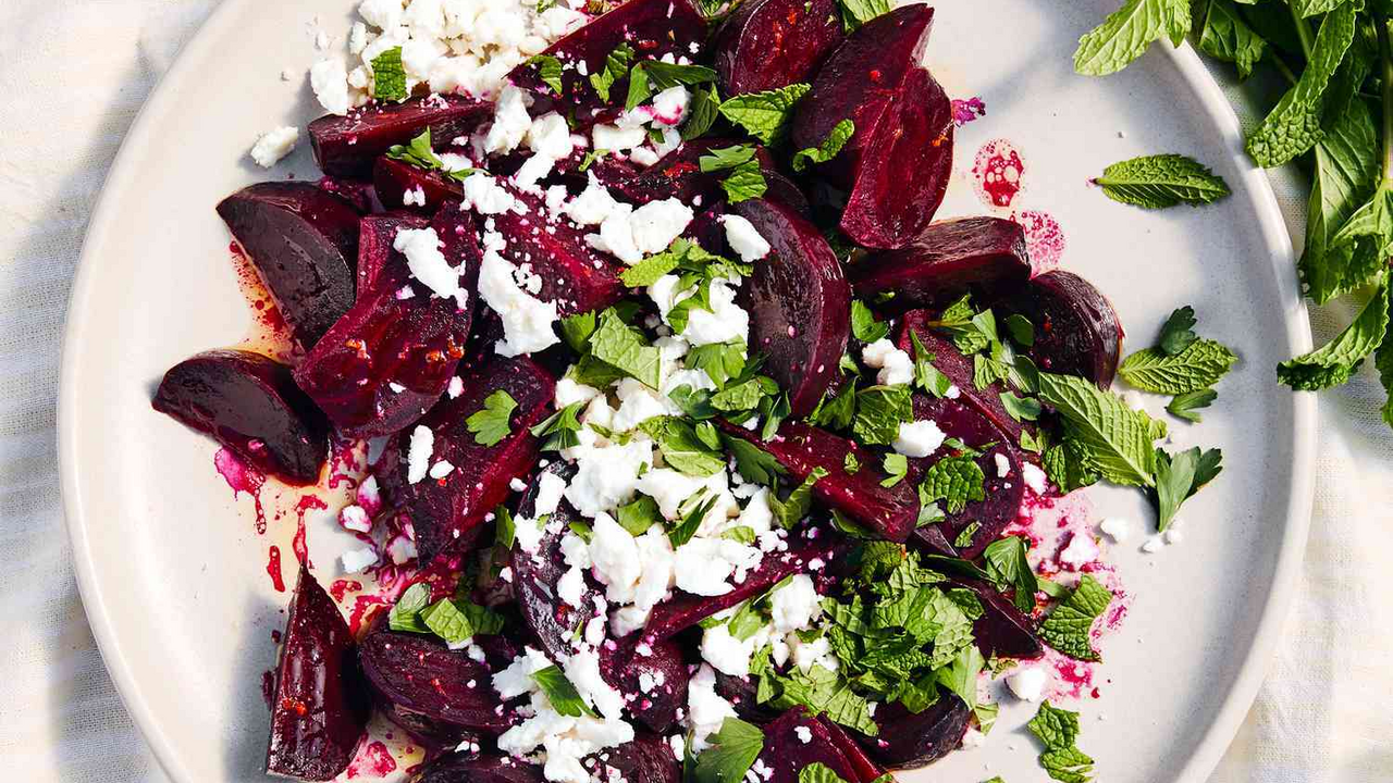 Beetroot and feta salad
