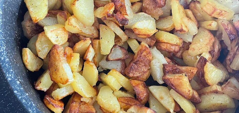 Fried potato recipe