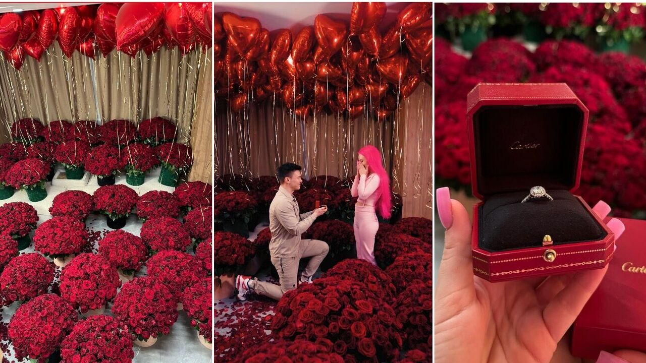 A Cartier engagement ring and 5000 roses: a famous Ukrainian blogger boasted of an engagement for a million hryvnias during the war