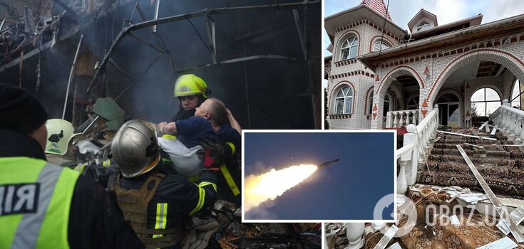 Russia launches massive missile attack on Ukraine, with Kinzhals flying at Kyiv and Kharkiv: there is destruction and victims, dozens of people injured. Photo