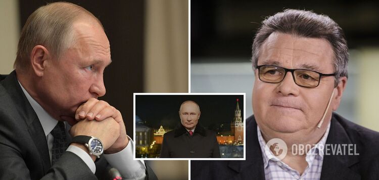'S**t ahead, s**t in the past and standing on s**t': former Lithuanian foreign minister mocked Putin's New Year's speech