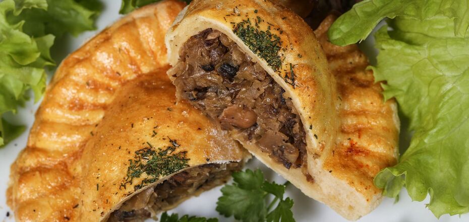 Crispy and juicy pasties