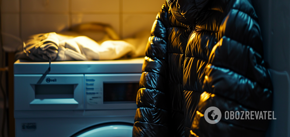 Wash down jacket at top home