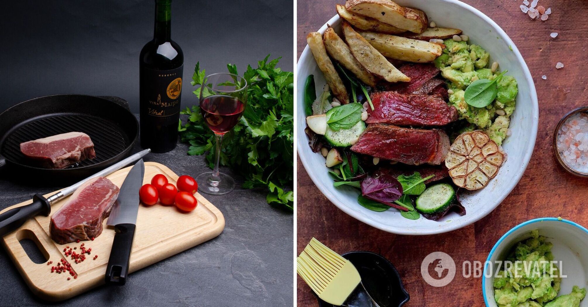 Pyszny stek z ziemniakami