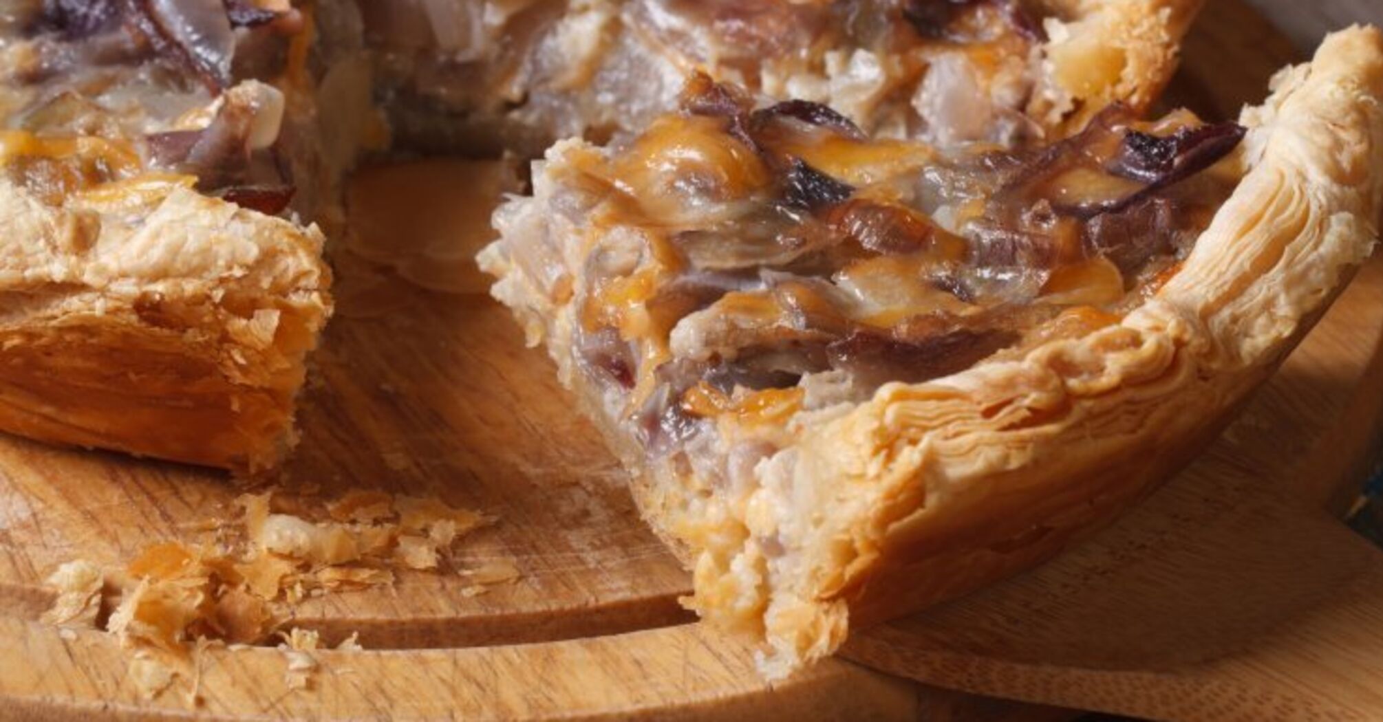 Onion tarte Tatin for lunch