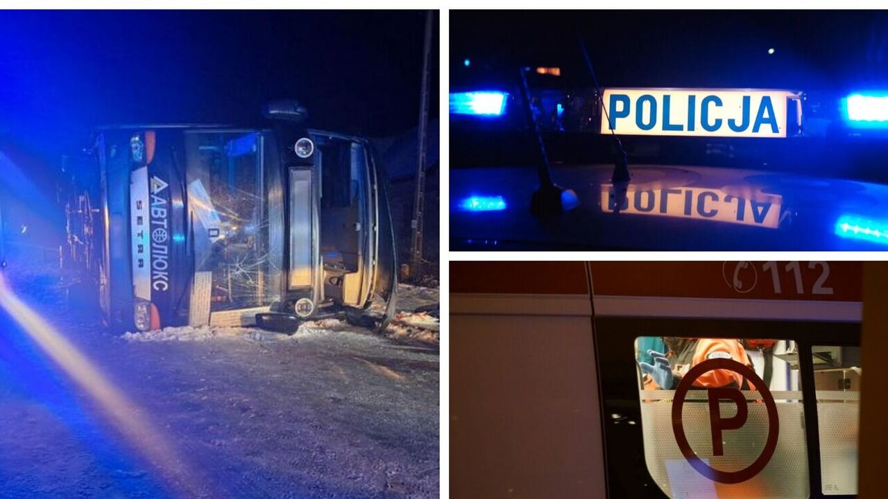 Autobus z Ukraińcami przewrócił się w Polsce: wiele osób zostało rannych. Zdjęcia i wideo