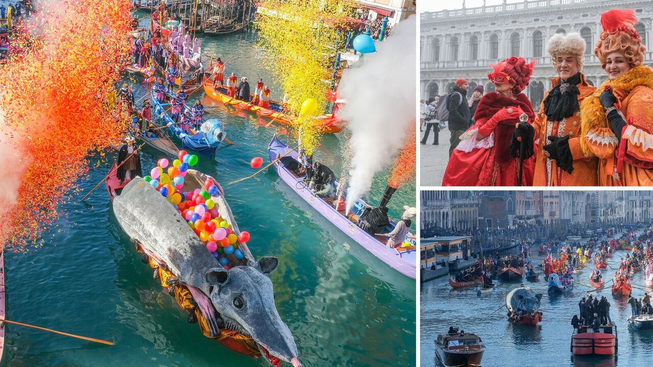 A giant rat, 200 euros entry fee and the spirit of Middle Ages: how Venice Carnival 2024, dedicated to Marco Polo, kicked off