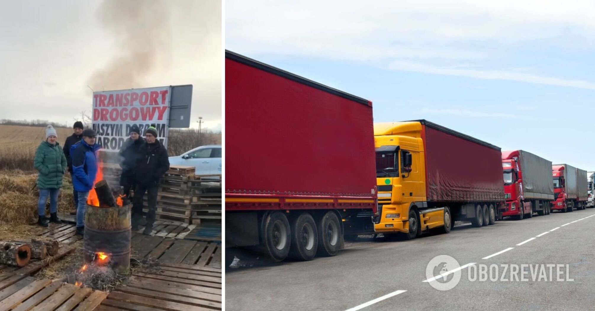 Farmers' strike on the Polish border resumed