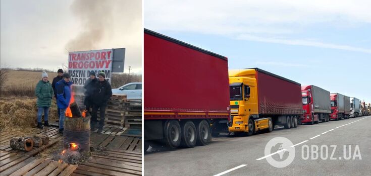 Farmers' strike on the Polish border resumed