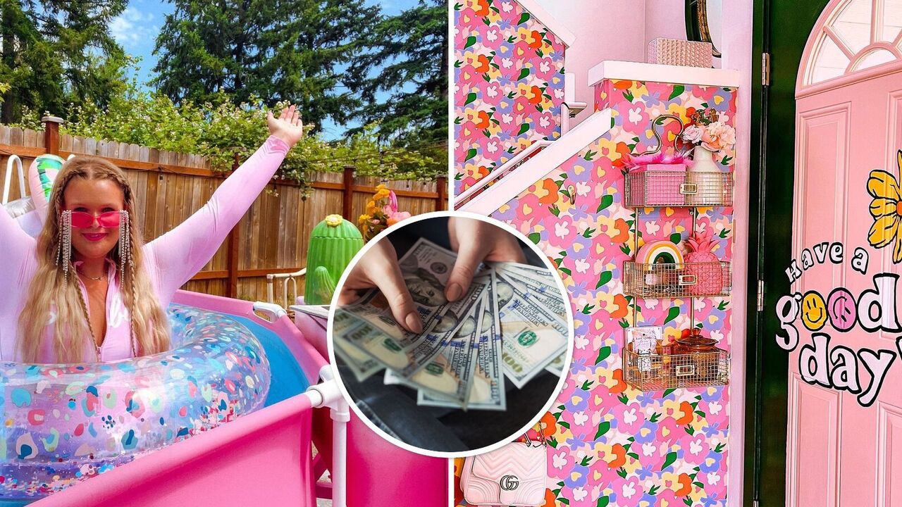 An American woman spent more than $35,000 to turn her home into a pink Barbie house. And she really did it
