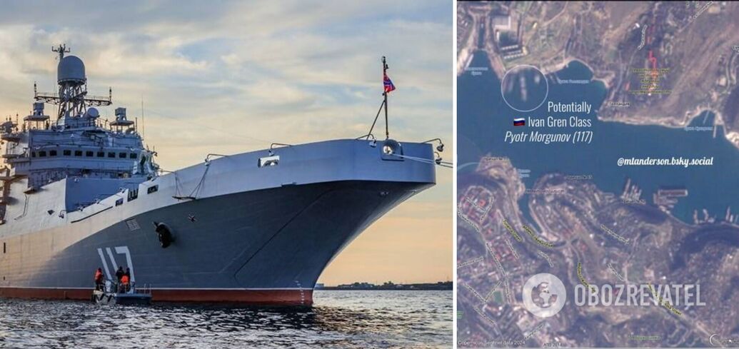 The occupiers have moved the newest large amphibious assault ship to Sevastopol. Photo from the satellite