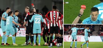A referee unexpectedly showed a round red card in the FA Cup. What does it mean