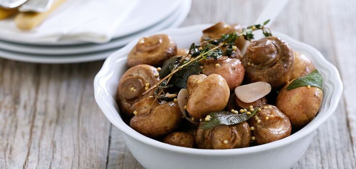 Quick pickled mushrooms that are ready to eat in 2 hours