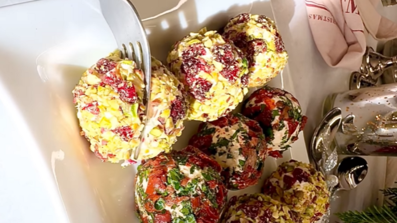 Perfect cheese spread with different sprinkles