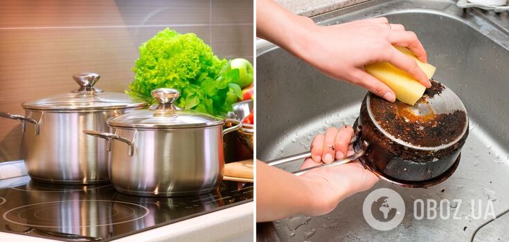 How to wash burnt pans: a cheap and quick way