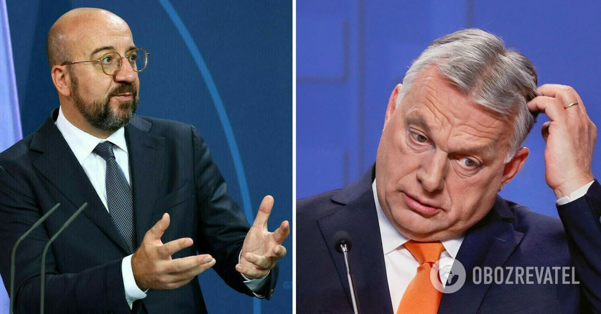 Charles Michel and Viktor Orban