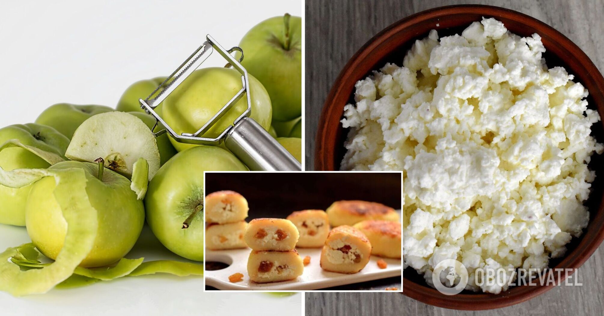 Cottage cheese and apple pies