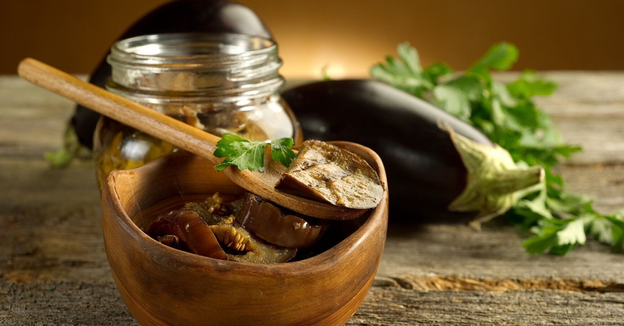 Eggplant in the marinade