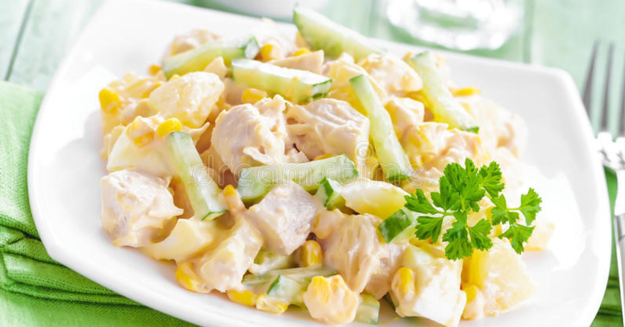 Tastes better than Olivier salad: 'Hawaiian' chicken salad with pineapple