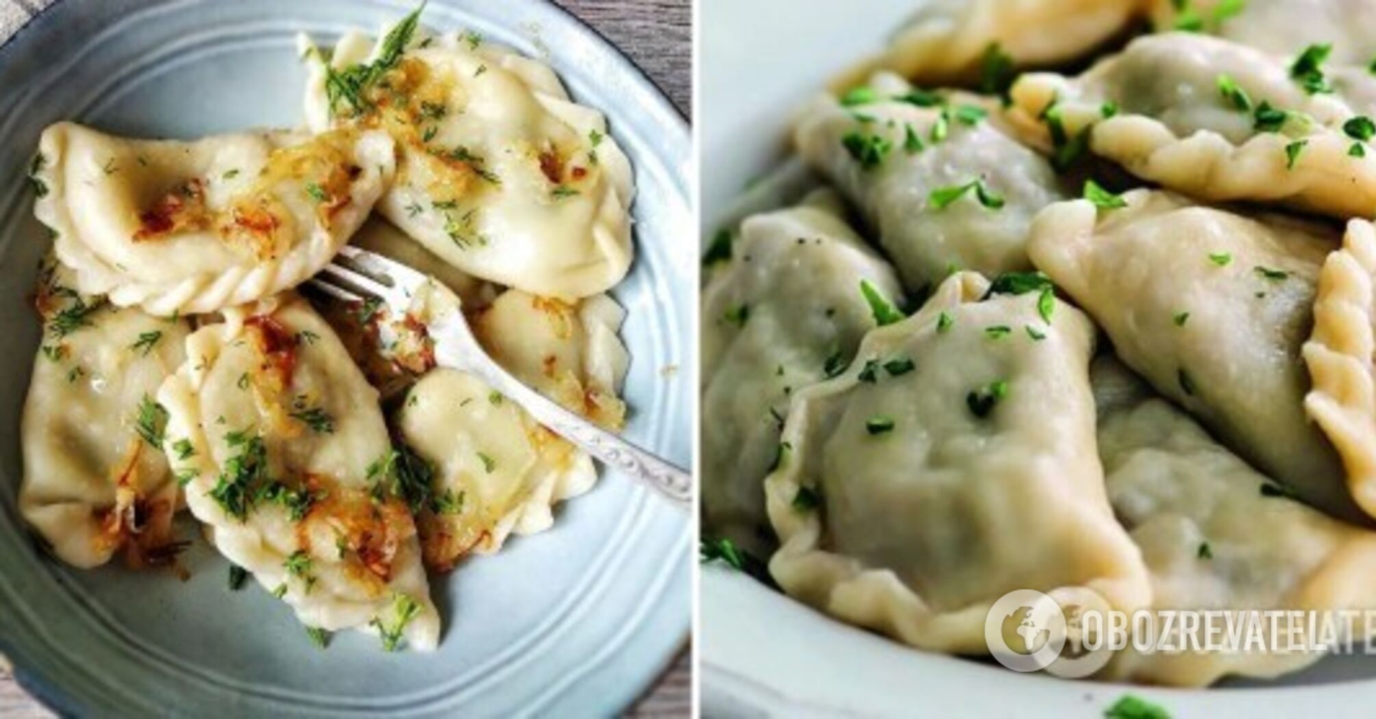 Delicious dumplings with meat and potatoes