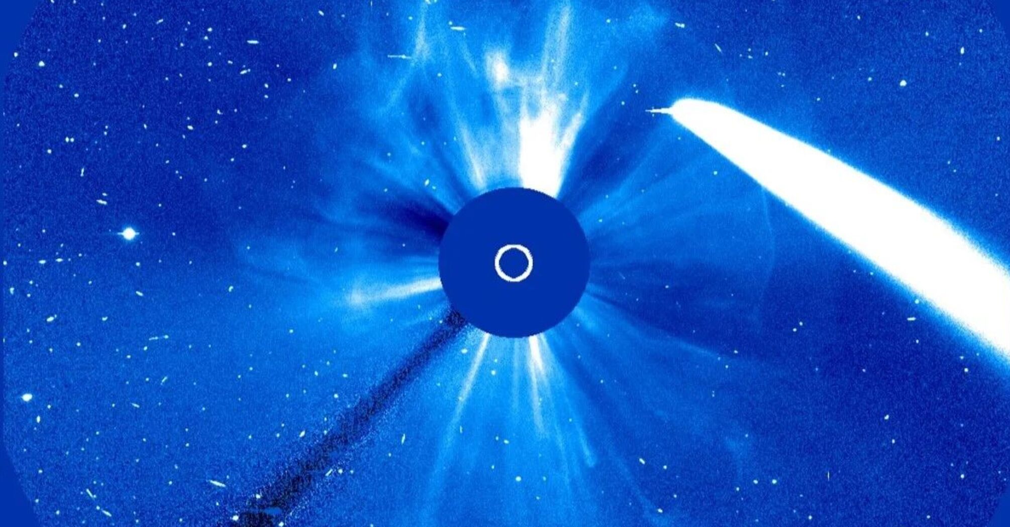 The comet, which appears once every 80,000 years, was captured during ...