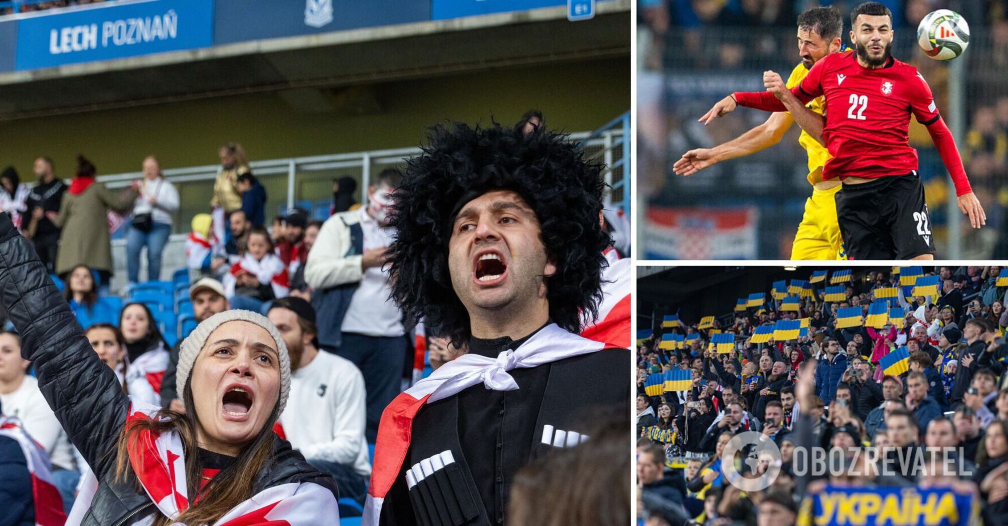 Georgian fans recall the famous anti-Putin chant during the Nations League match against Ukraine. Video