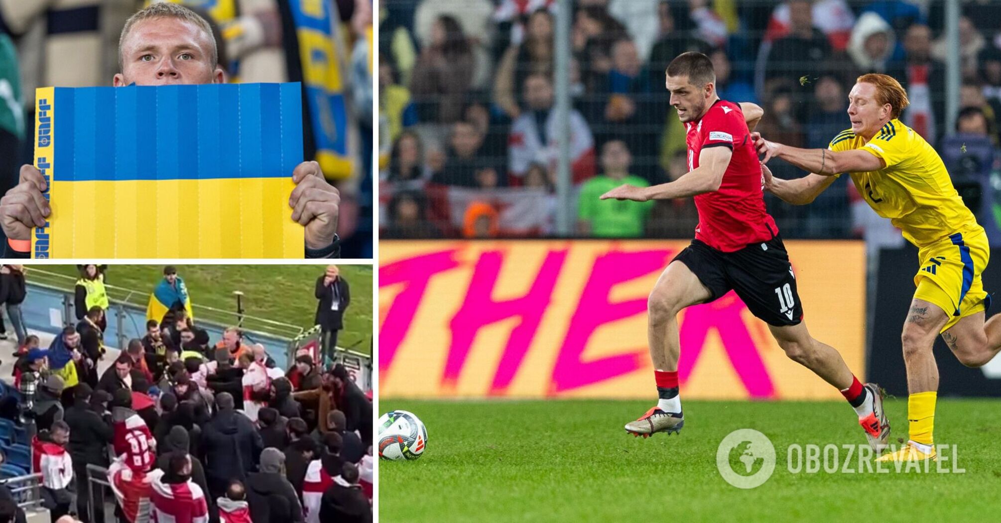 The Nations League match Ukraine – Georgia in Poland ended in a massive clash of fans. Video