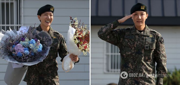 The second member of BTS finished his service in the South Korean army: he was greeted with flowers and cake. Photos, video