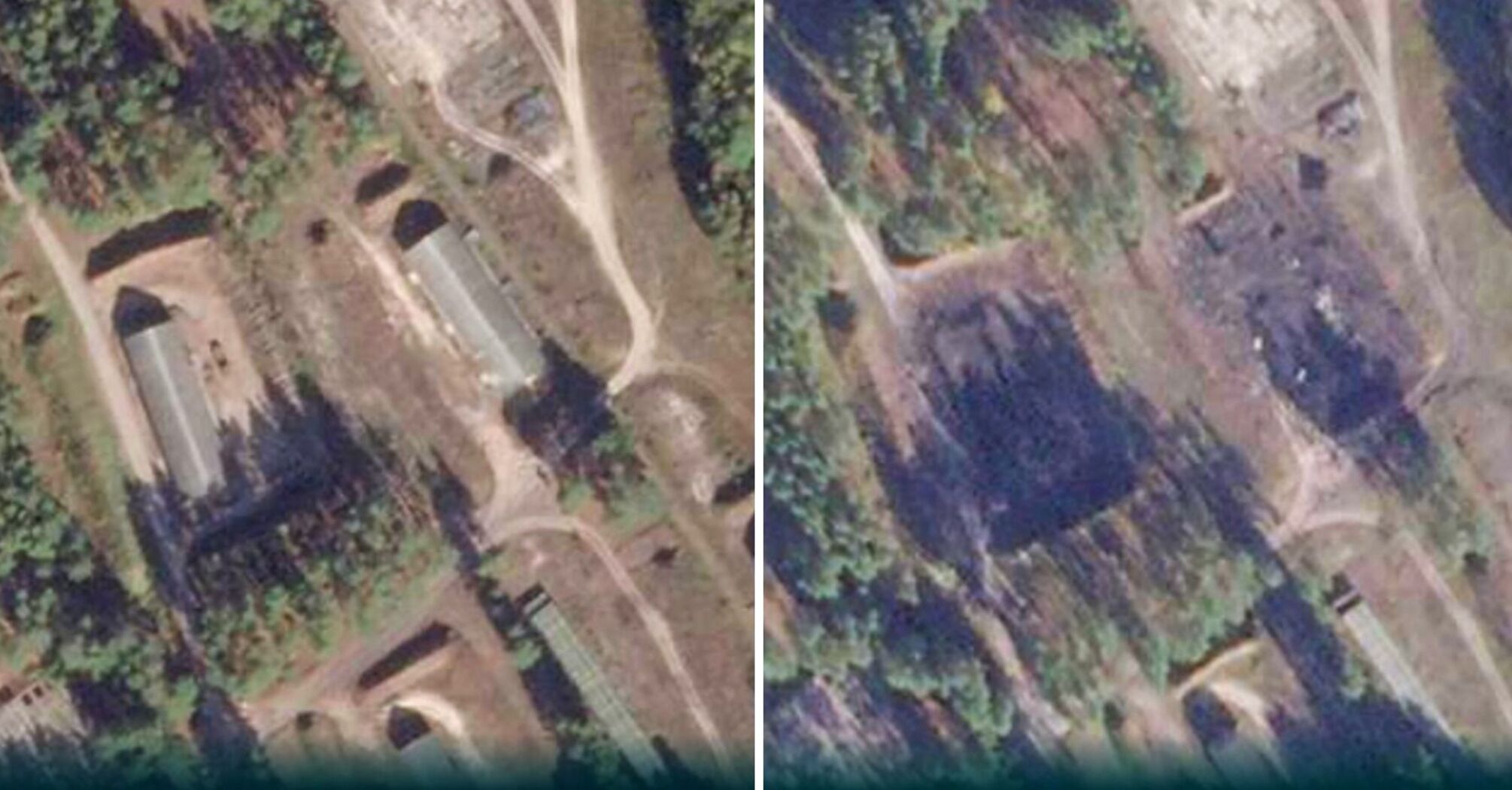 Two buildings completely destroyed: new satellite images of the aftermath of the strike on the weapons depot in the Bryansk region