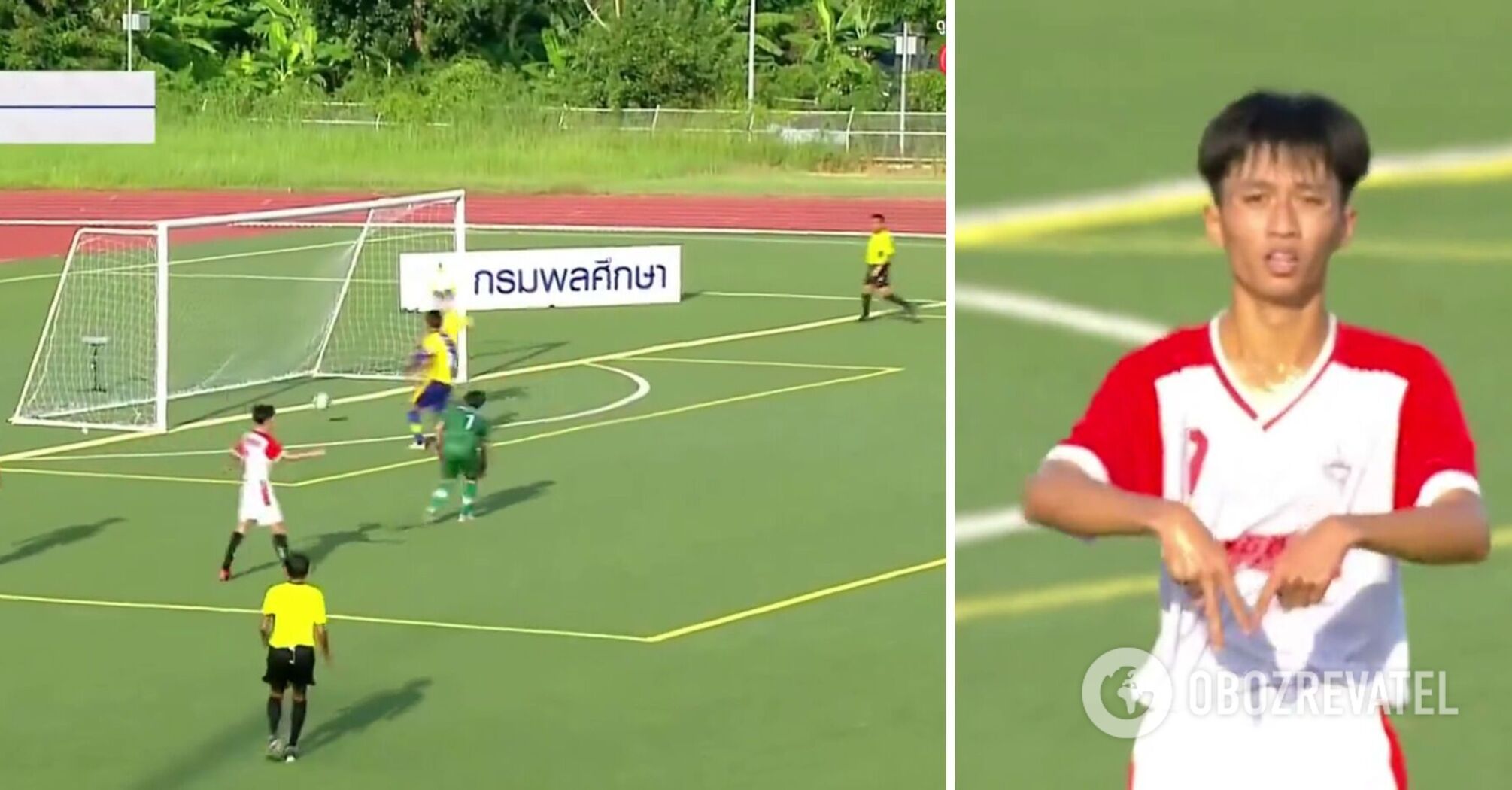 An incredible moment at a football match in Thailand garnered 10 million views in a day. Video