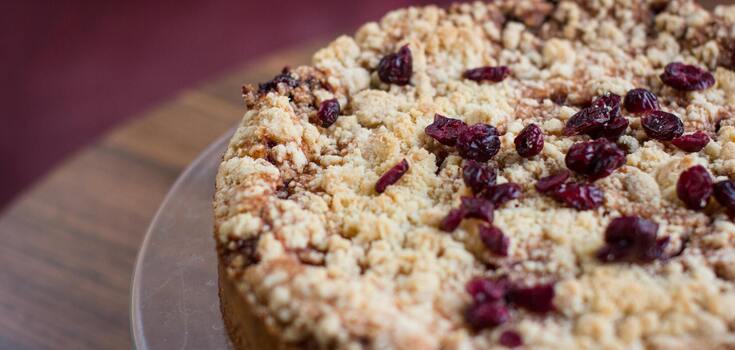 The "perfect" autumn apple crumble: baked in less than an hour