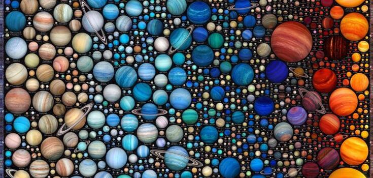 The astronomer-artist has visualized hundreds of exoplanets: some of them may contain life. Photo
