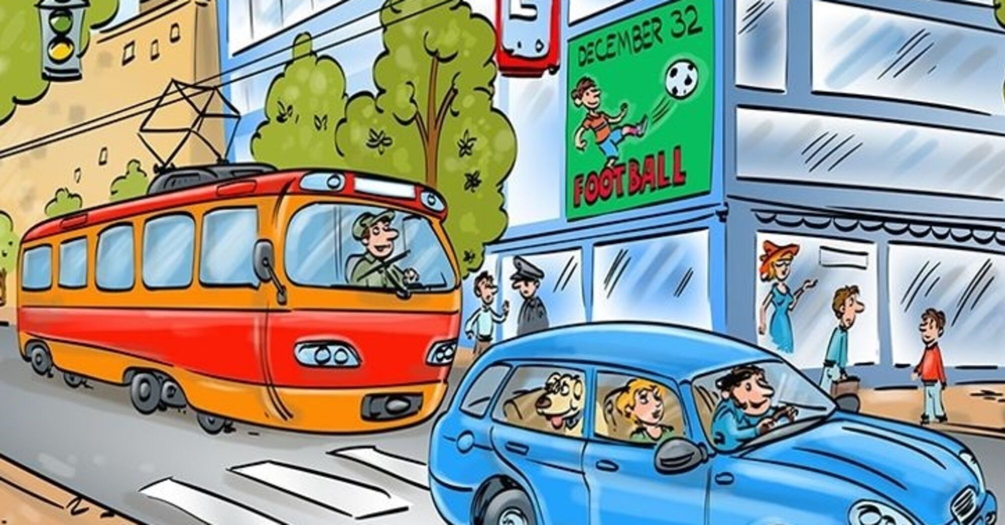 For the most attentive: find 4 mistakes in a city image in just 7 seconds